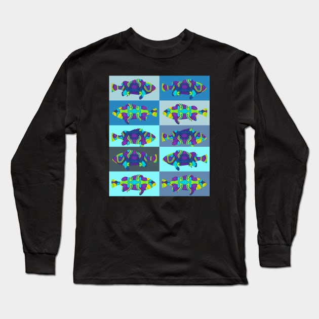 Fishy School Long Sleeve T-Shirt by Terran Textures 